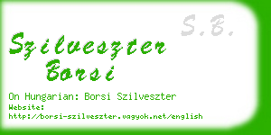 szilveszter borsi business card